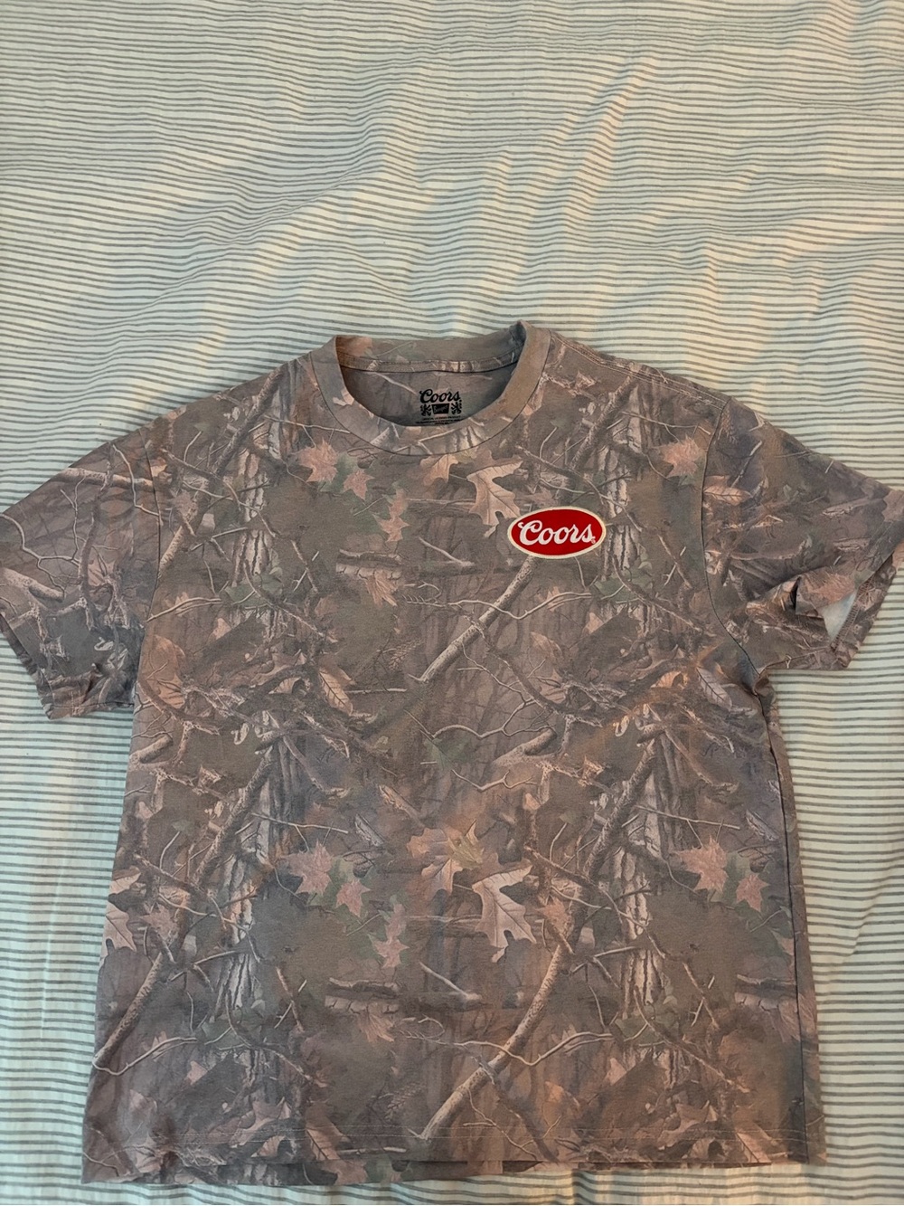 Men's Camouflage Coors Logo T-Shirt in Gray
